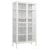 Lady Jillian -  Display Cabinet White 90x40x180 cm Steel and Tempered Glass